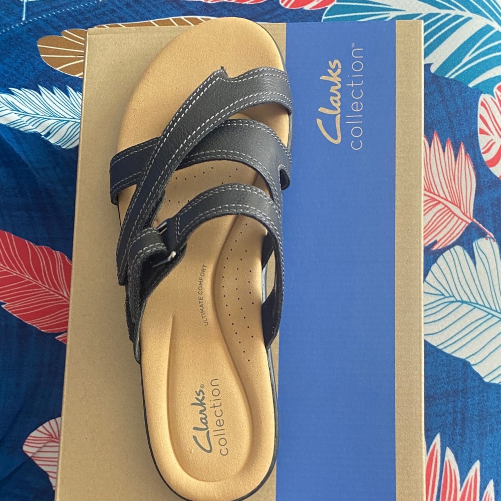 Clarks black Strappy Sandals